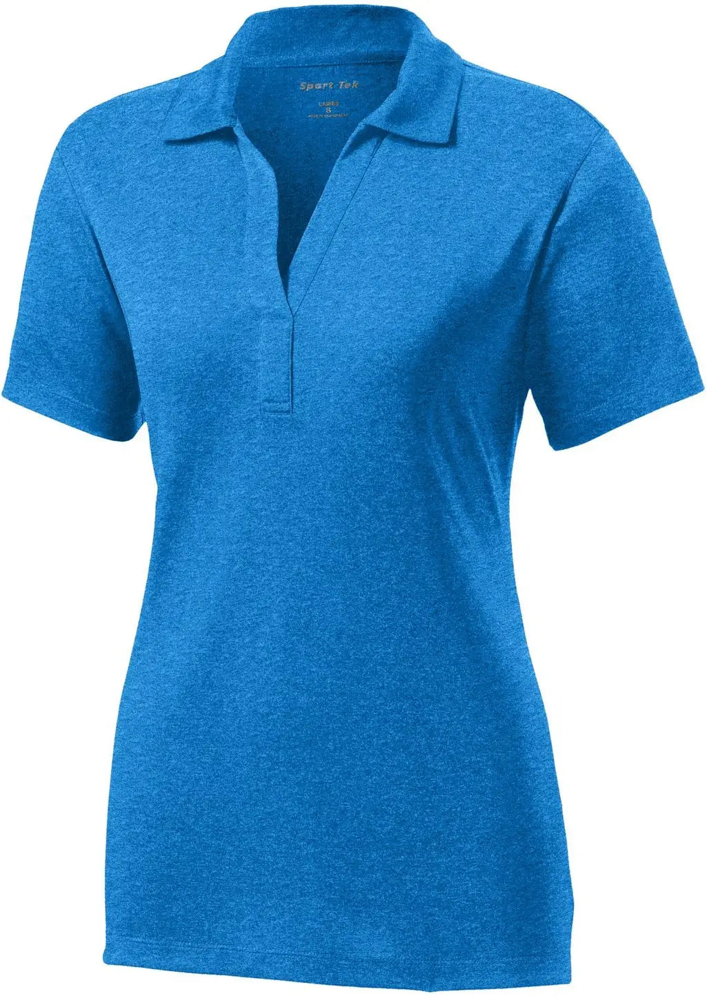 Sport-tek Lst660 Women’s Heather Contender Polo - Blue Wake