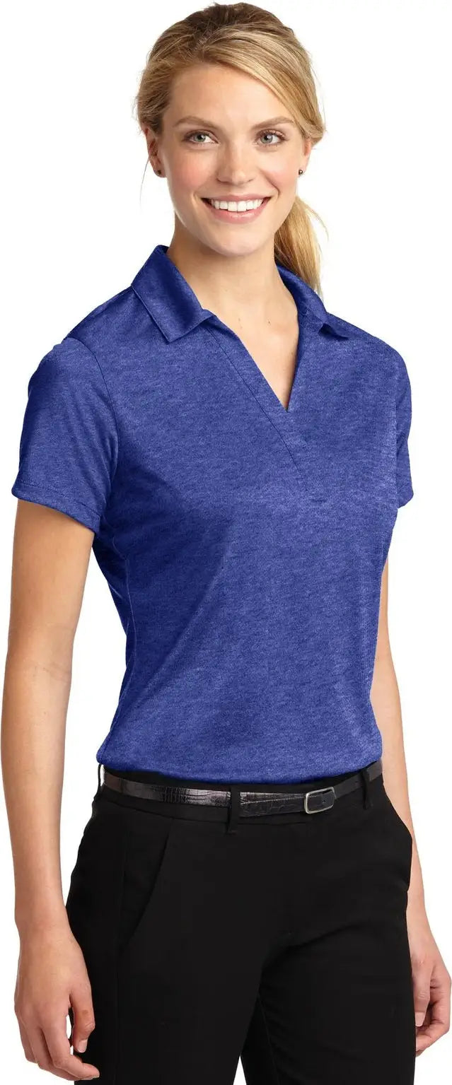 Sport-tek Lst660 Women’s Heather Contender Polo - Cobalt