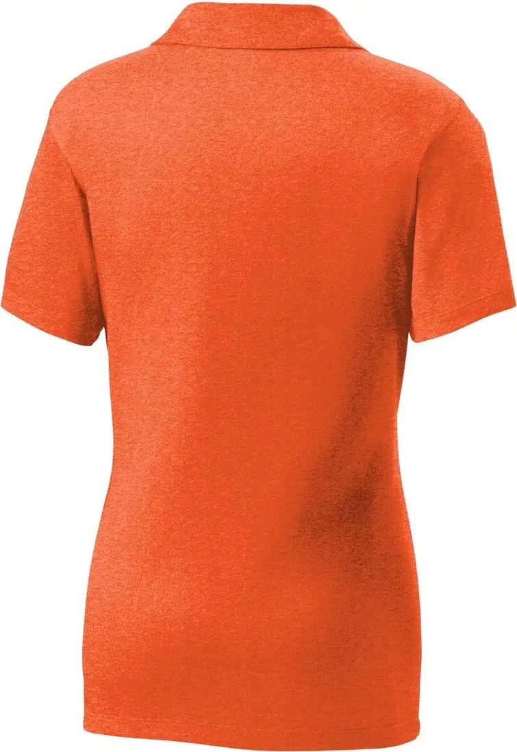 Sport-tek Lst660 Women’s Heather Contender Polo - Deep Orange