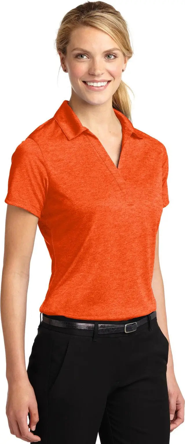 Sport-tek Lst660 Women’s Heather Contender Polo - Deep Orange
