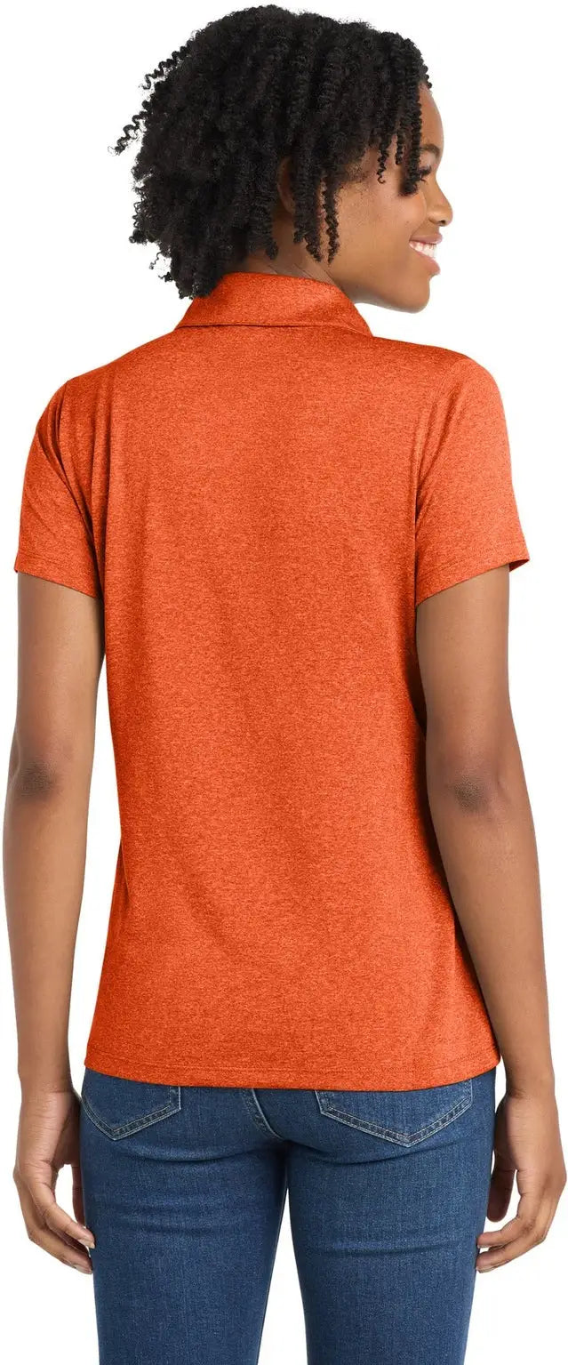 Sport-tek Lst660 Women’s Heather Contender Polo - Deep Orange