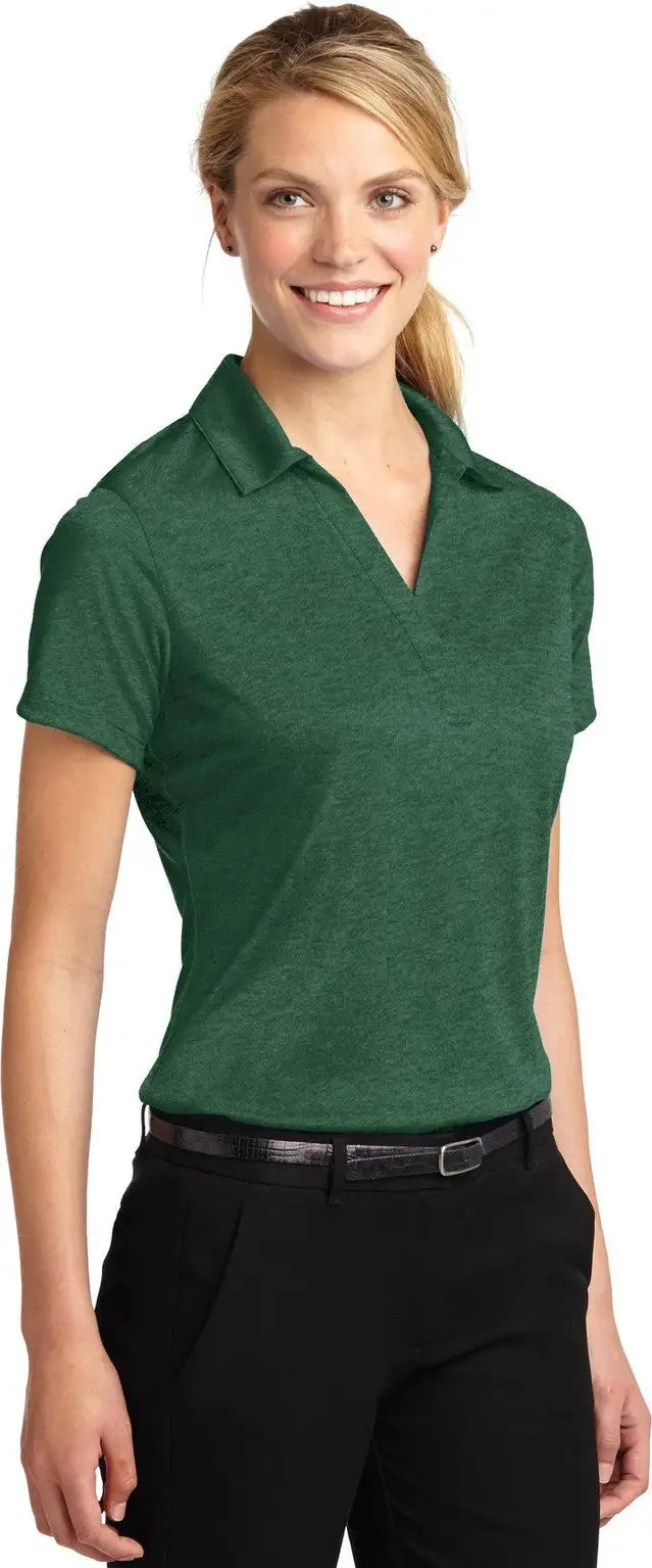 Sport-tek Lst660 Women’s Heather Contender Polo - Forest Green