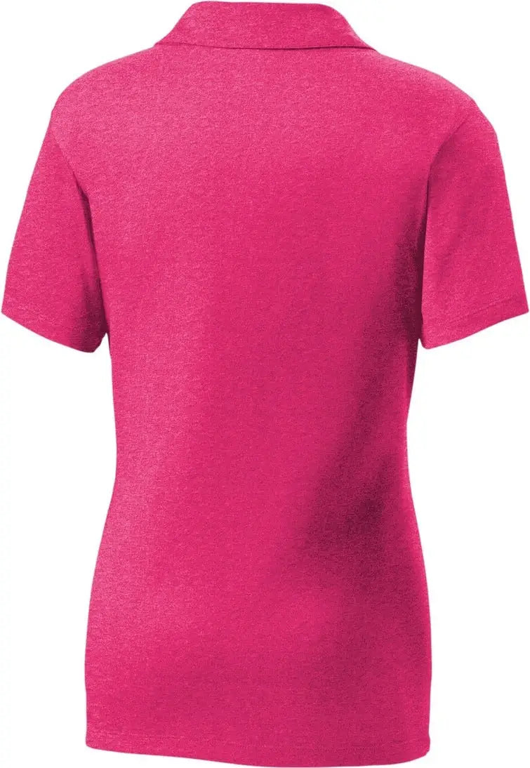 Sport-tek Lst660 Women’s Heather Contender Polo - Pink Raspberry