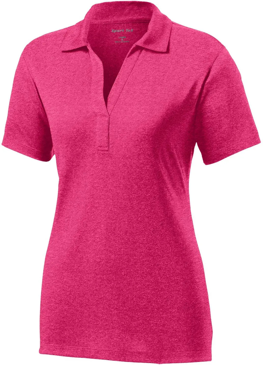 Sport-tek Lst660 Women’s Heather Contender Polo - Pink Raspberry