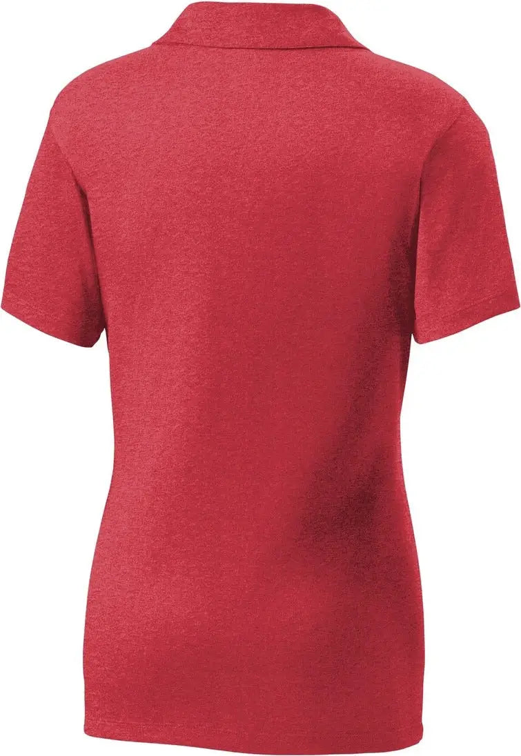 Sport-tek Lst660 Women’s Heather Contender Polo - Scarlet