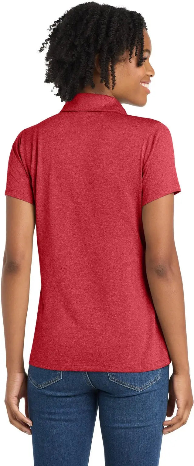 Sport-tek Lst660 Women’s Heather Contender Polo - Scarlet
