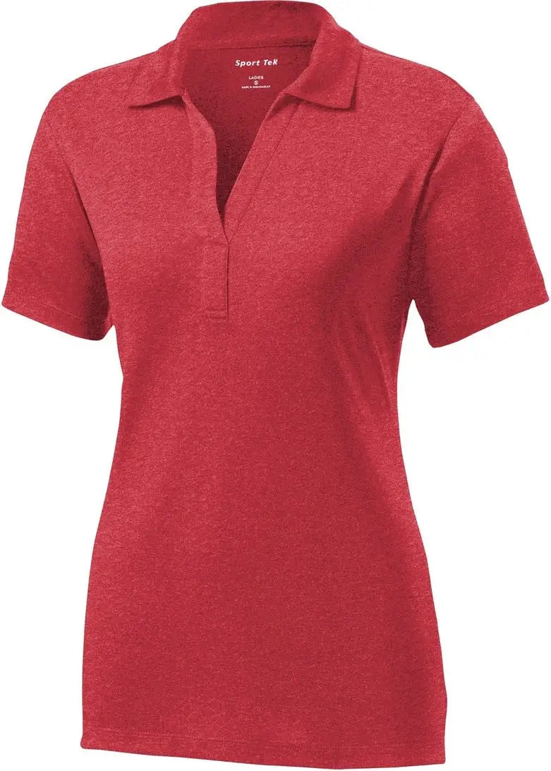 Sport-tek Lst660 Women’s Heather Contender Polo - Scarlet