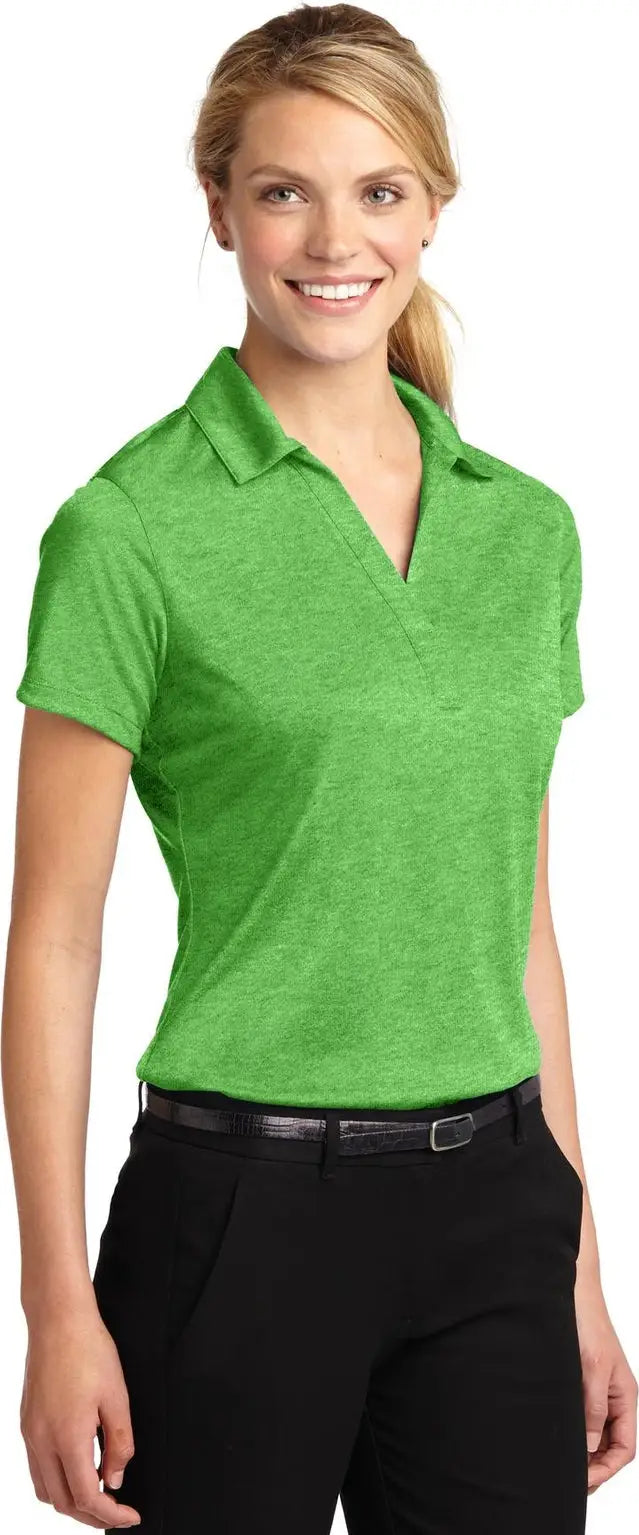Sport-tek Lst660 Women’s Heather Contender Polo - Turf Green