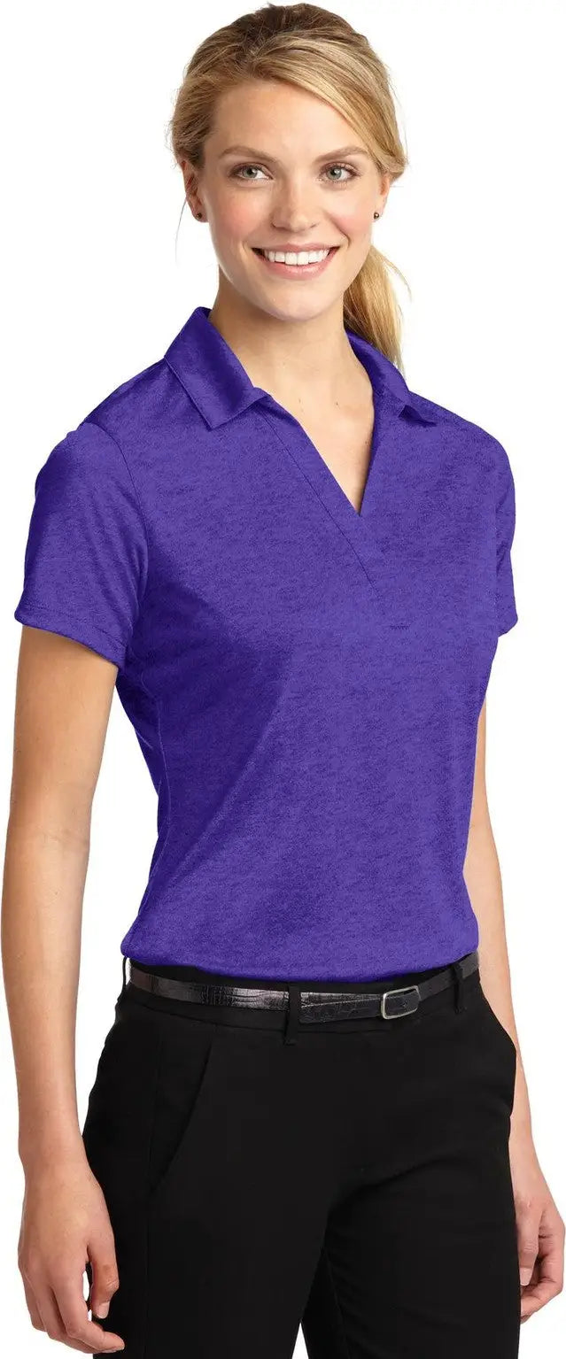 Sport-tek Lst660 Women’s Heather Contender Polo - Varsity Purple