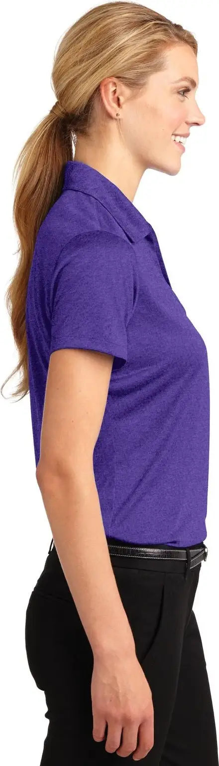 Sport-tek Lst660 Women’s Heather Contender Polo - Varsity Purple