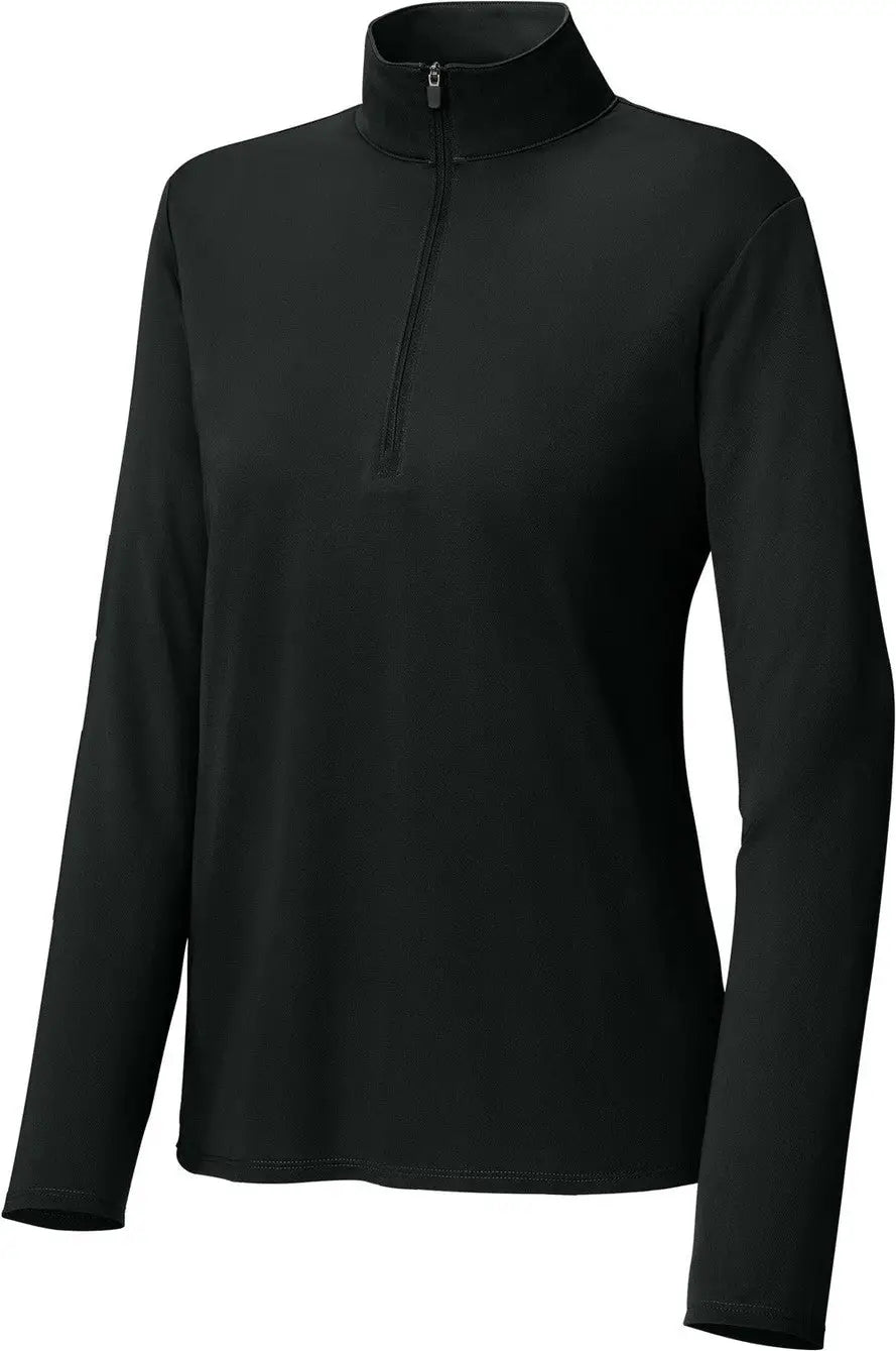 Sport-tek Lst672 Women’s Micropique Sport-wick 1/4-zip - Black