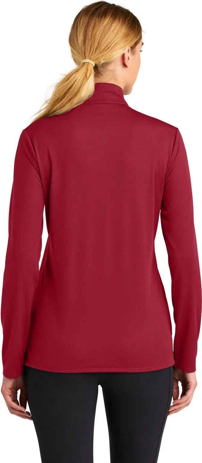 Sport-tek Lst672 Women’s Micropique Sport-wick 1/4-zip - Deep Red