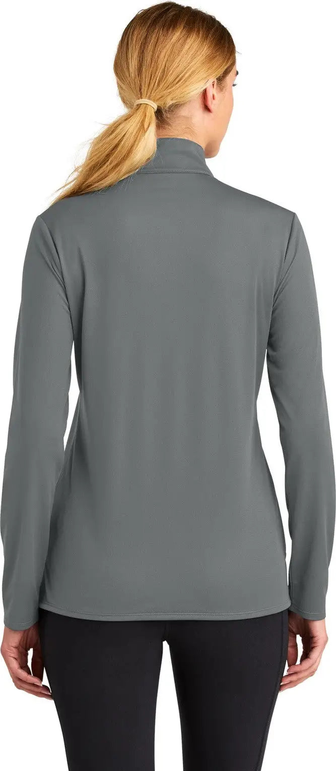 Sport-tek Lst672 Women’s Micropique Sport-wick 1/4-zip - Gray Concrete
