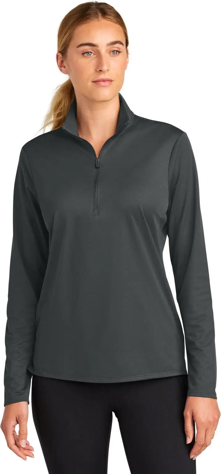 Sport-tek Lst672 Women’s Micropique Sport-wick 1/4-zip - Iron Gray