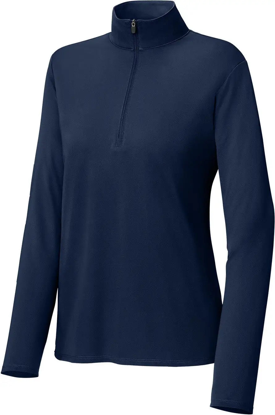 Sport-tek Lst672 Women’s Micropique Sport-wick 1/4-zip - True Navy