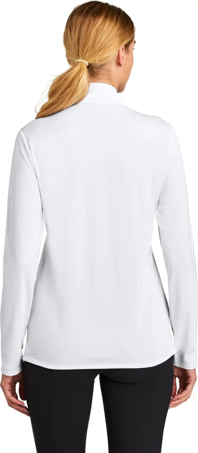 Sport-tek Lst672 Women’s Micropique Sport-wick 1/4-zip - White