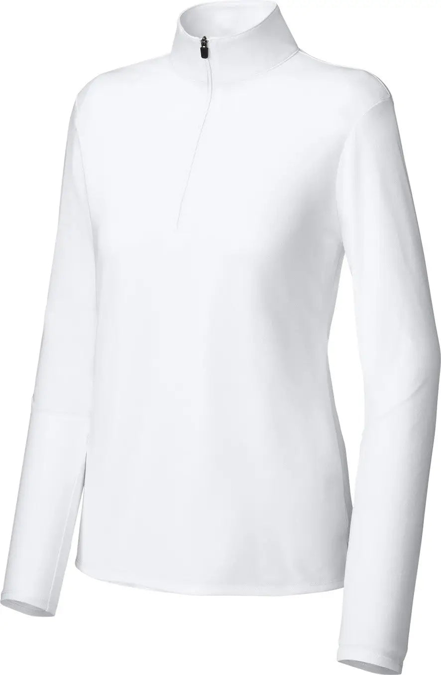 Sport-tek Lst672 Women’s Micropique Sport-wick 1/4-zip - White