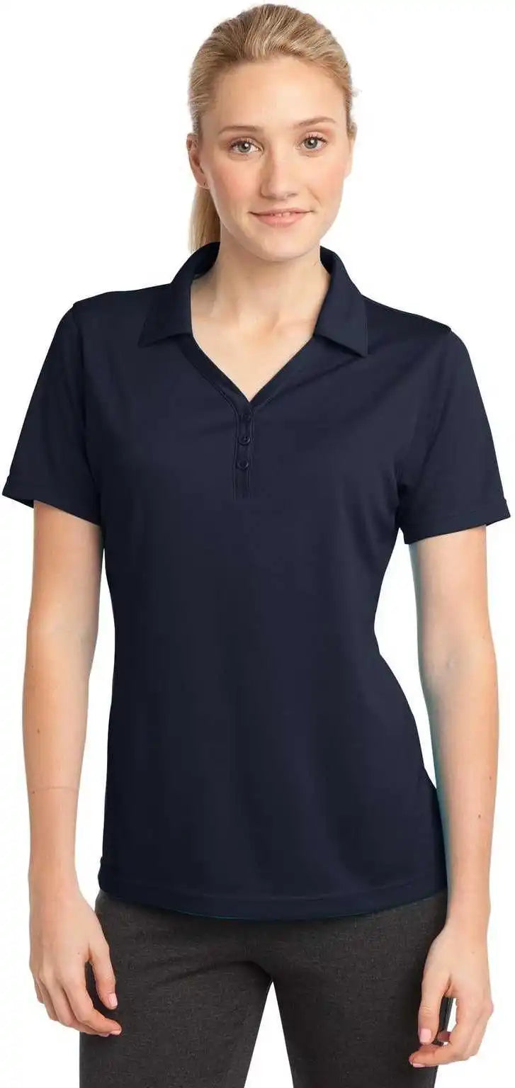 Sport Tek Lst680 Ladies Posicharge Micro Mesh Polo True Navy