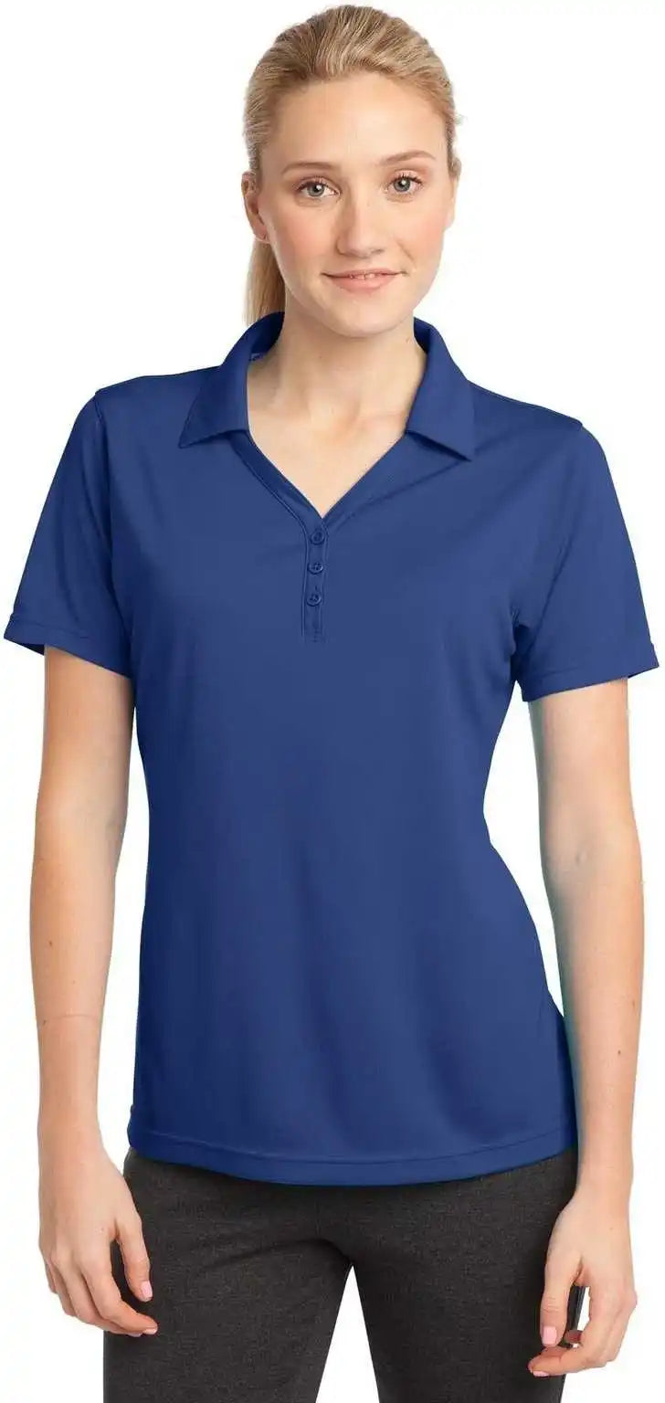Sport Tek Lst680 Ladies Posicharge Micro Mesh Polo True Royal