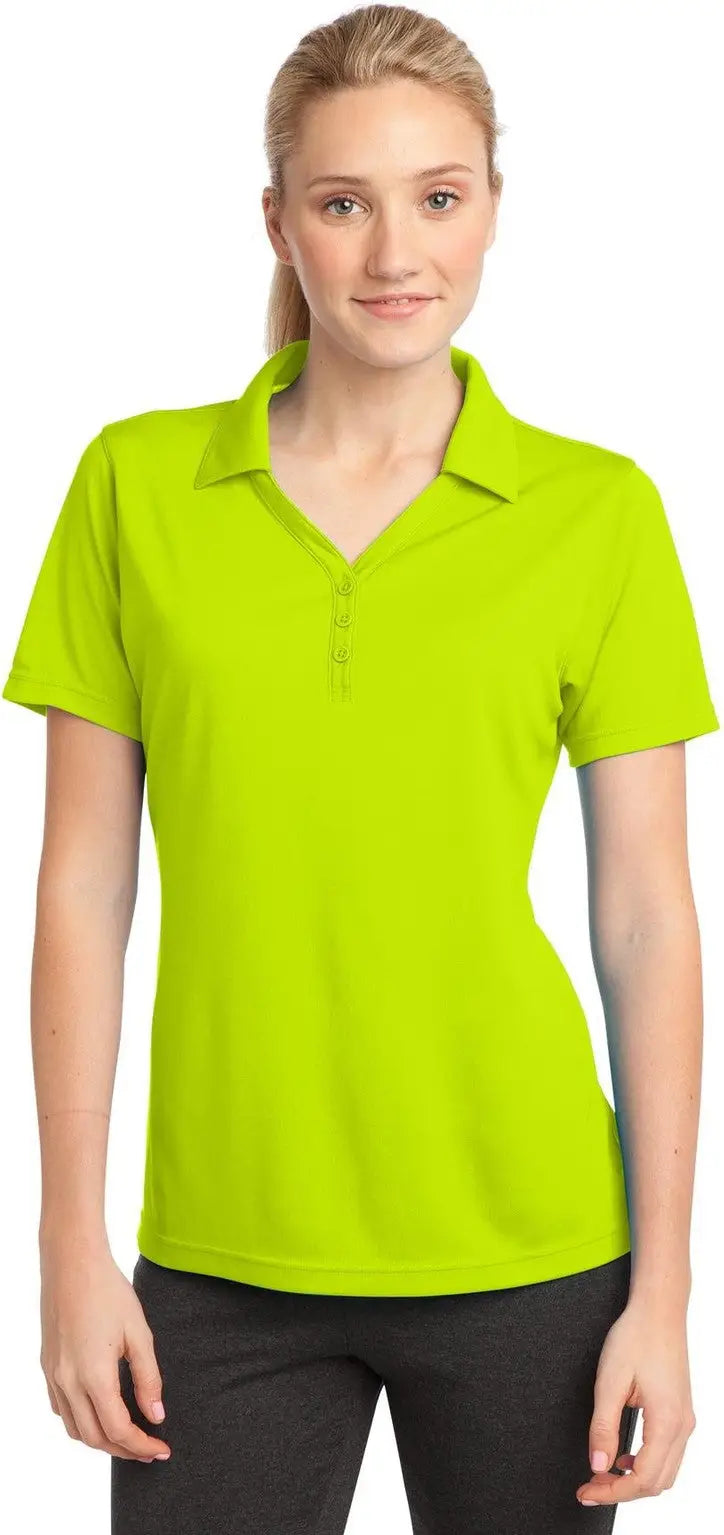 Sport-tek Lst680 Women’s Posicharge Micro-mesh Polo - Citron - Ladies Xs