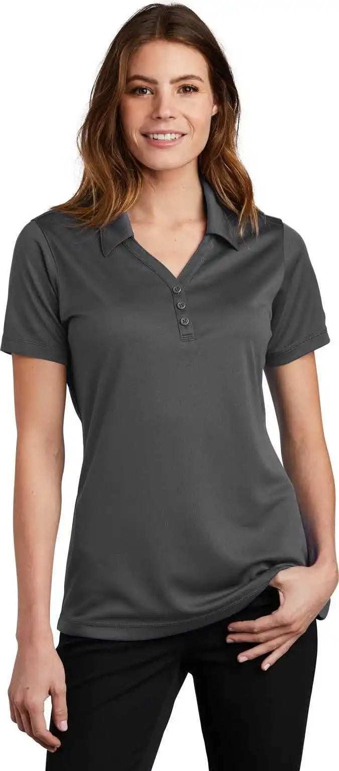 Sport-tek Lst680 Women’s Posicharge Micro-mesh Polo - Iron Grey