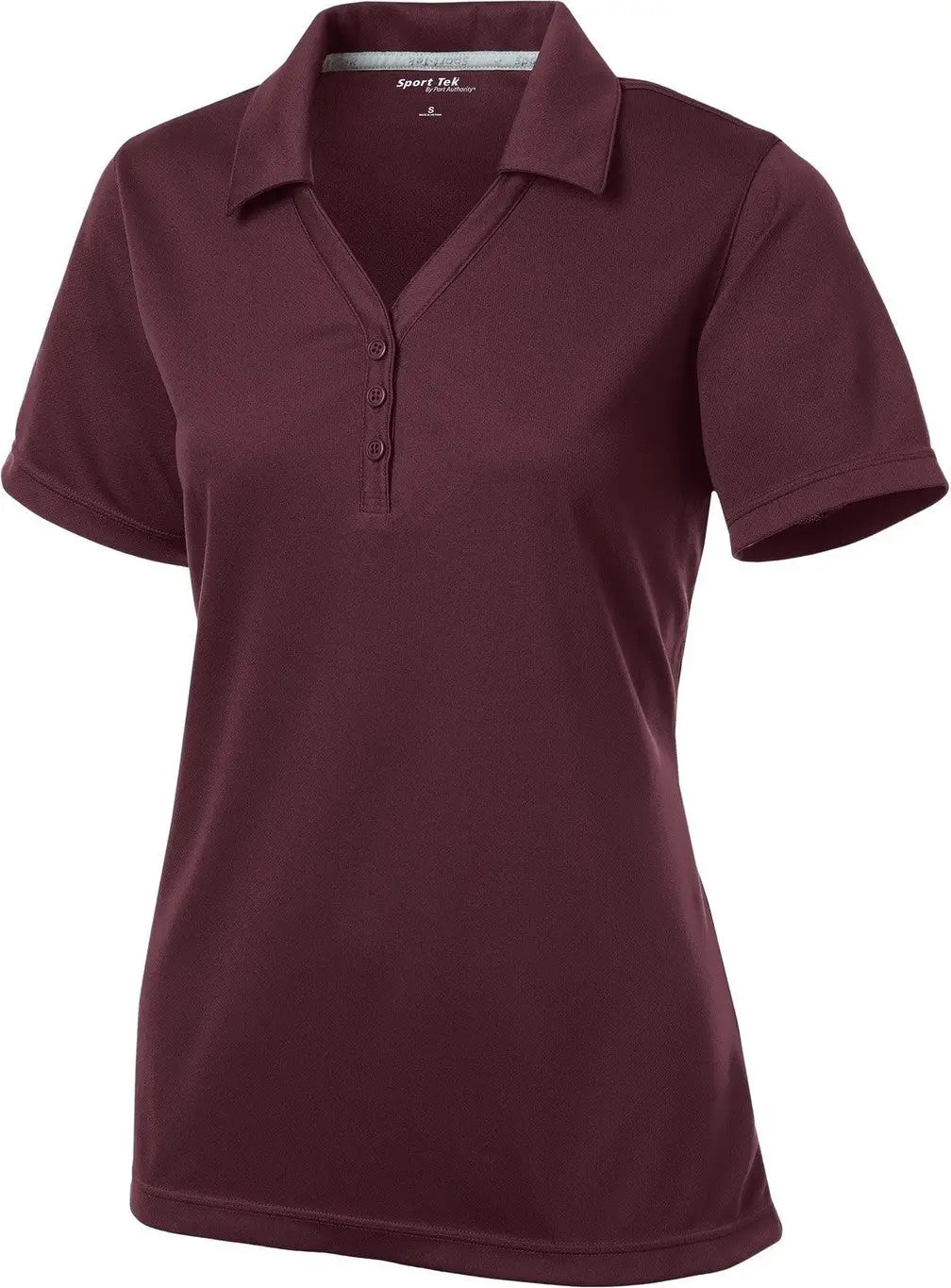 Sport-tek Lst680 Women’s Posicharge Micro-mesh Polo - Maroon