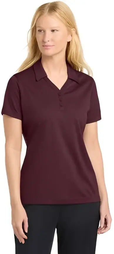Sport-tek Lst680 Women’s Posicharge Micro-mesh Polo - Maroon
