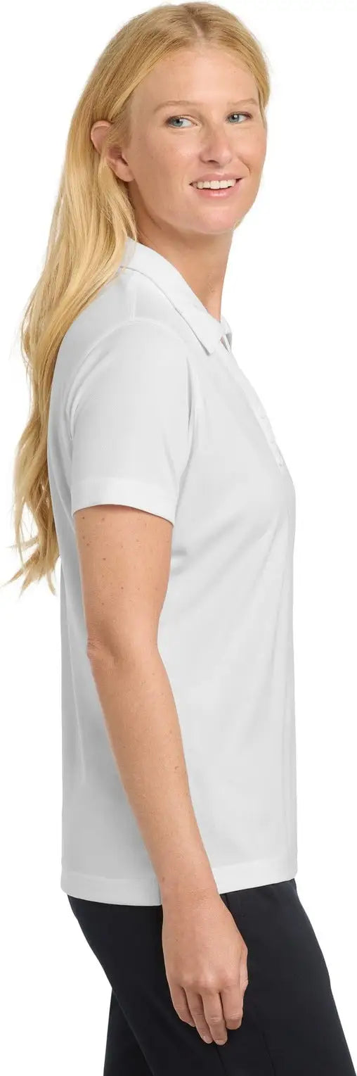 Sport-tek Lst680 Women’s Posicharge Micro-mesh Polo - White