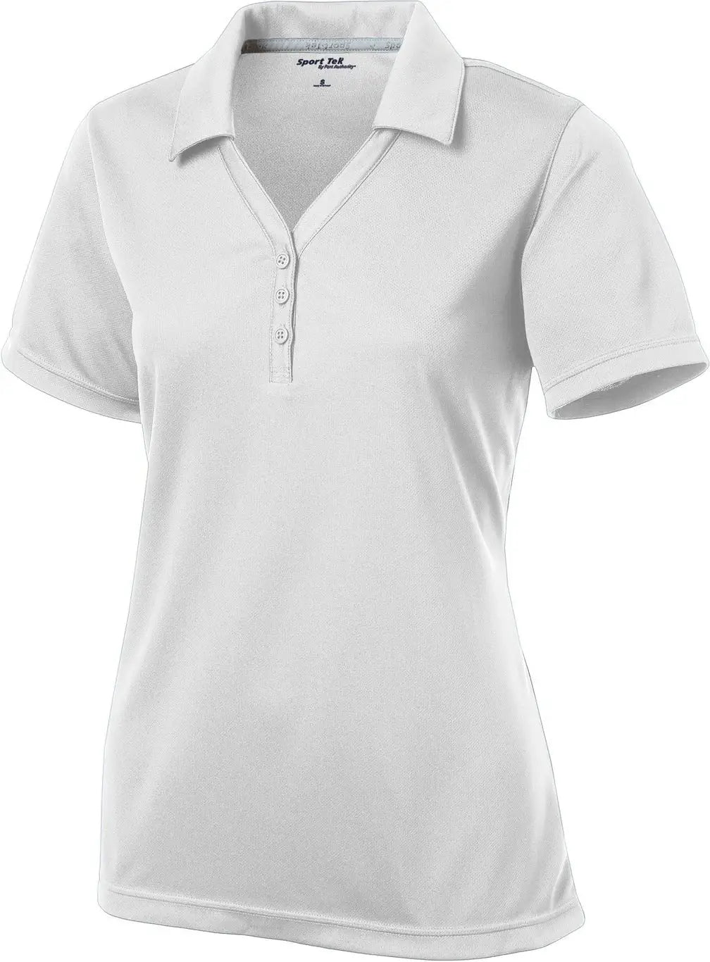 Sport-tek Lst680 Women’s Posicharge Micro-mesh Polo - White
