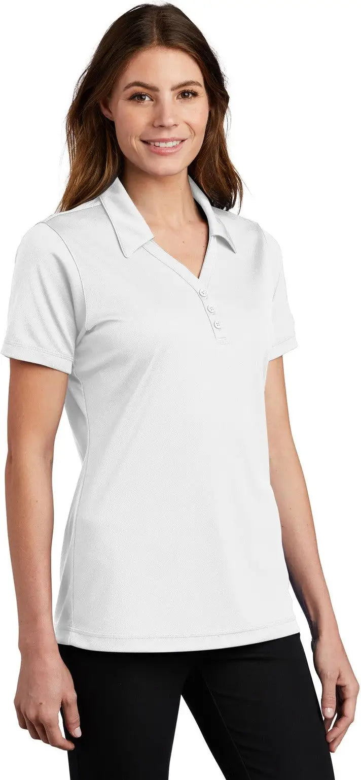Sport-tek Lst680 Women’s Posicharge Micro-mesh Polo - White