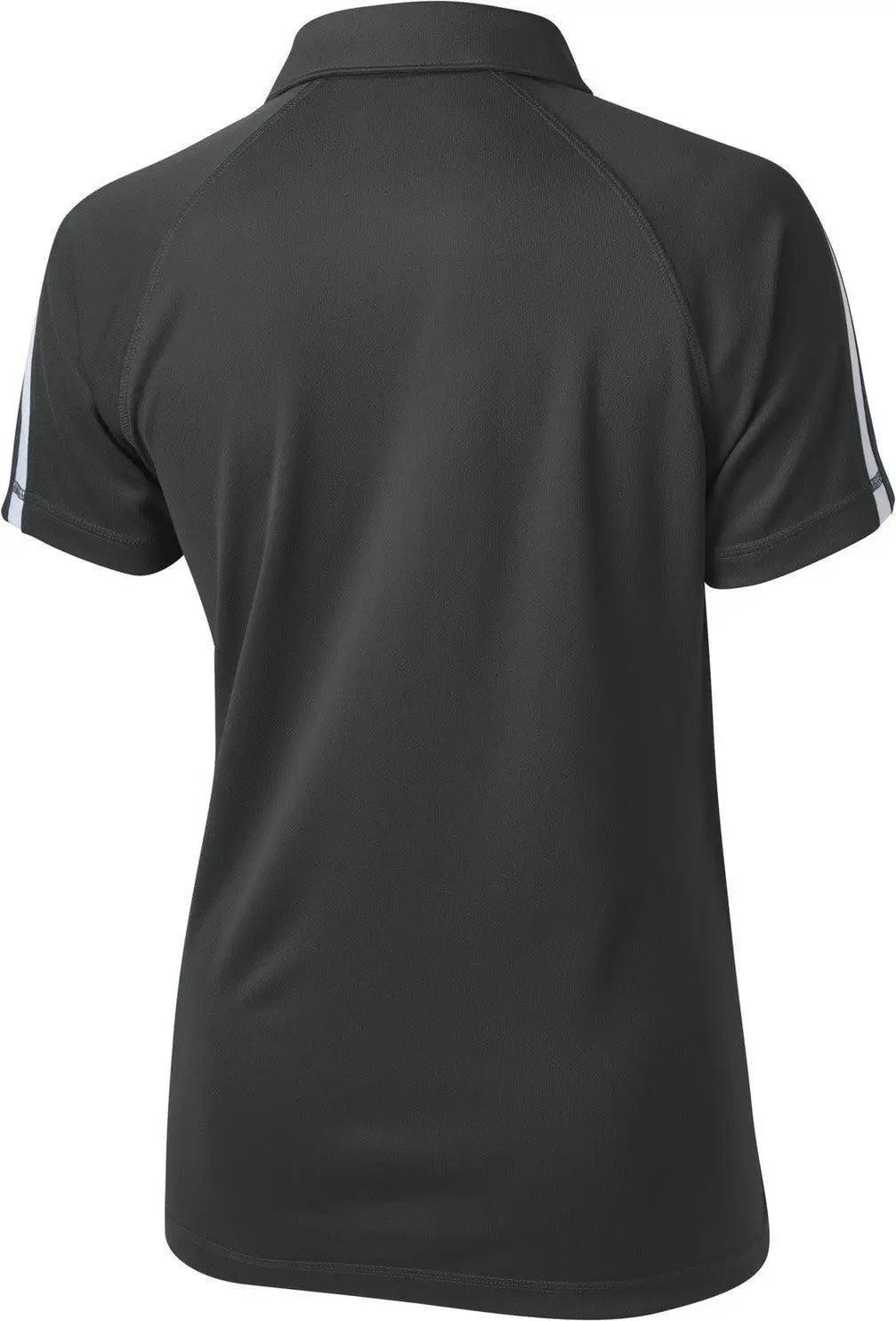Sport-tek Lst685 Women’s Posicharge Micro-mesh Colorblock Polo - Iron Gray White