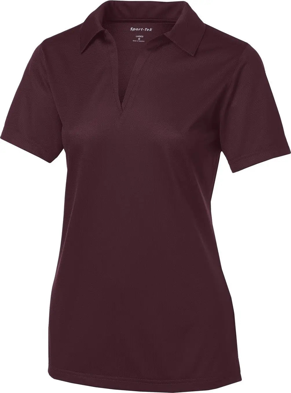 Sport-tek Lst690 Women’s Posicharge Active Textured Polo - Maroon