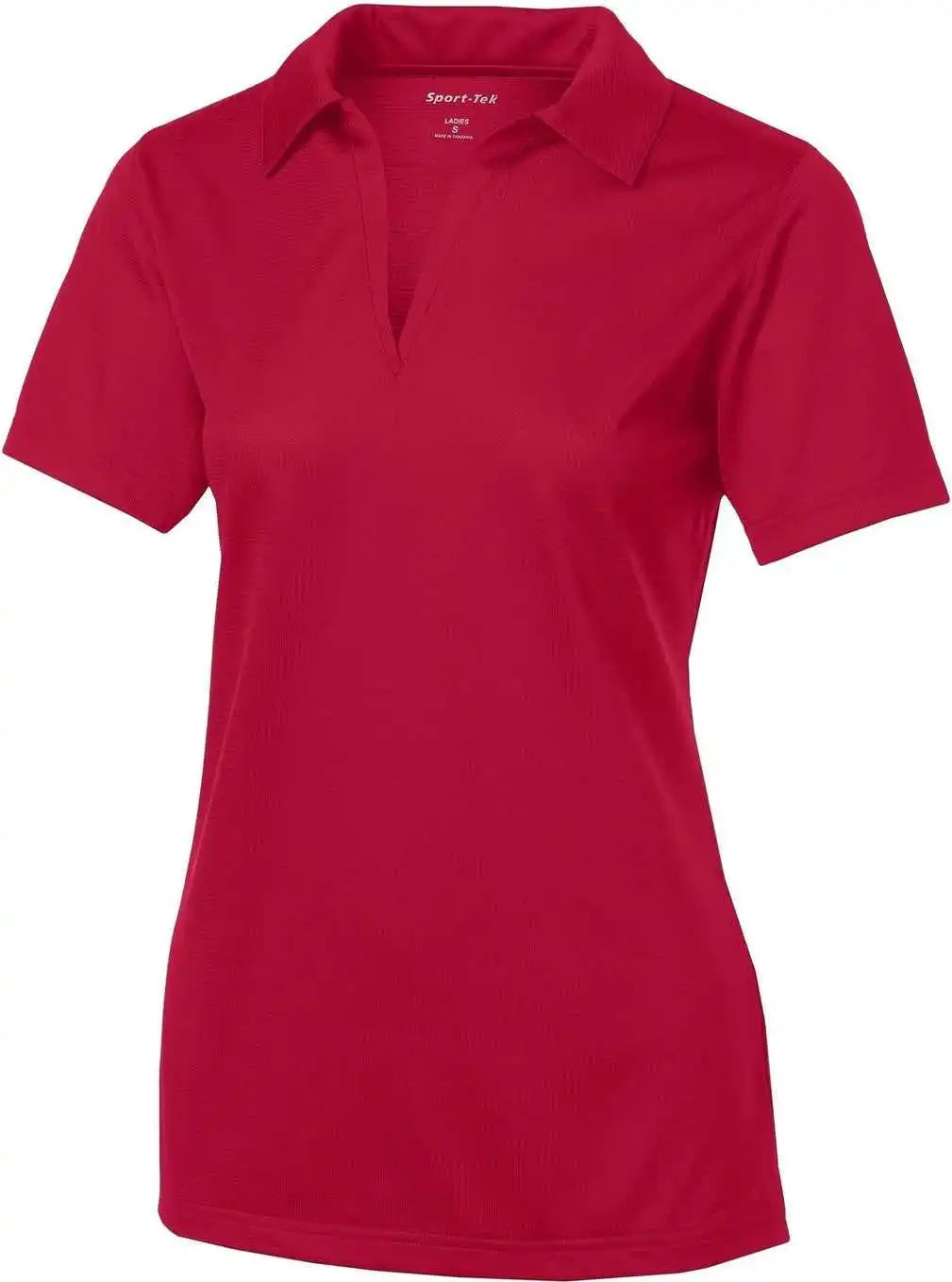 Sport-tek Lst690 Women’s Posicharge Active Textured Polo - True Red