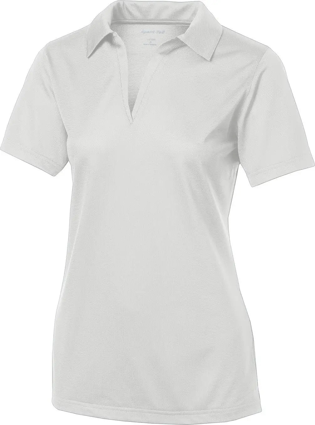 Sport-tek Lst690 Women’s Posicharge Active Textured Polo - White