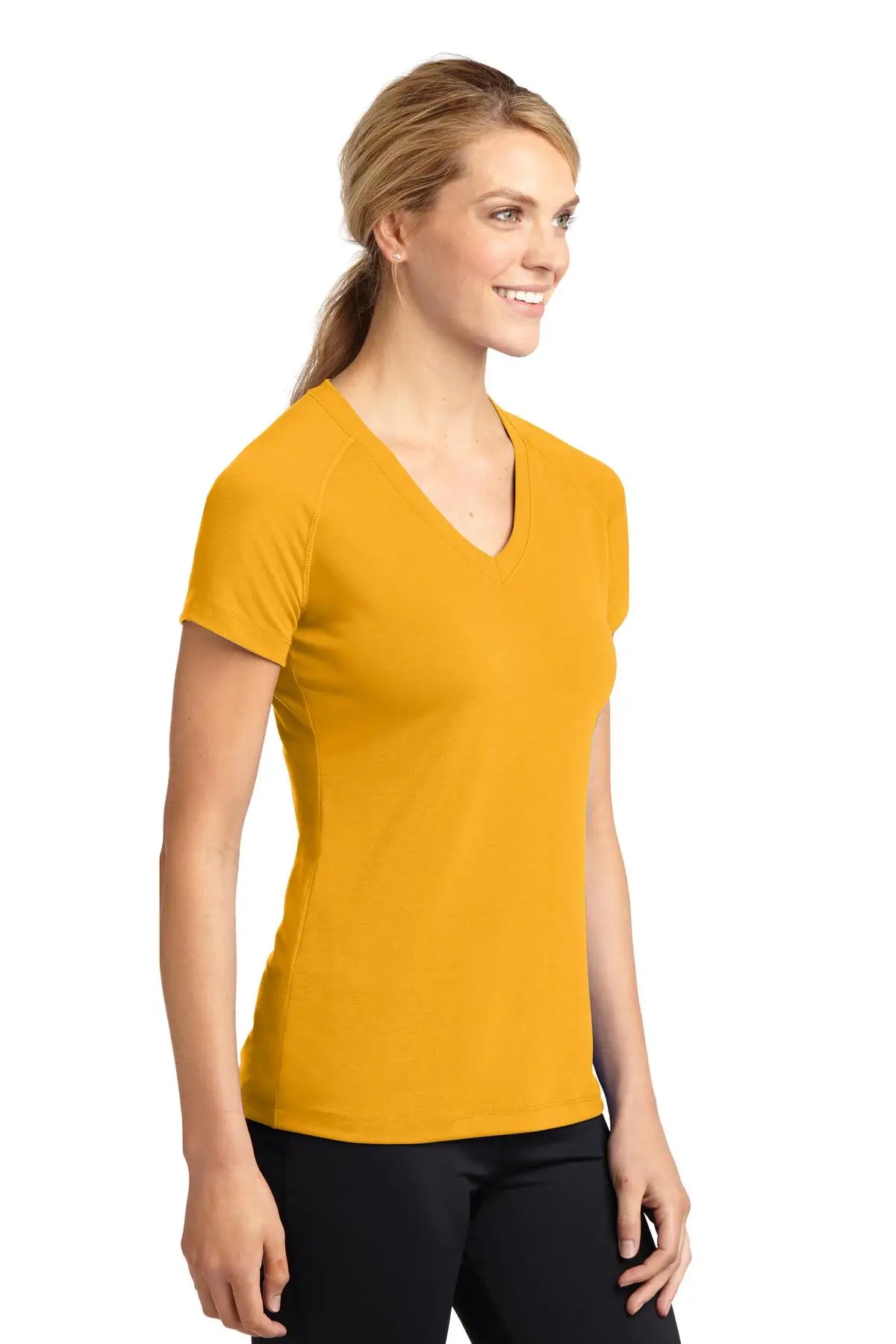 Sport-tek Lst700 Women’s Ultimate Performance V-neck - Gold