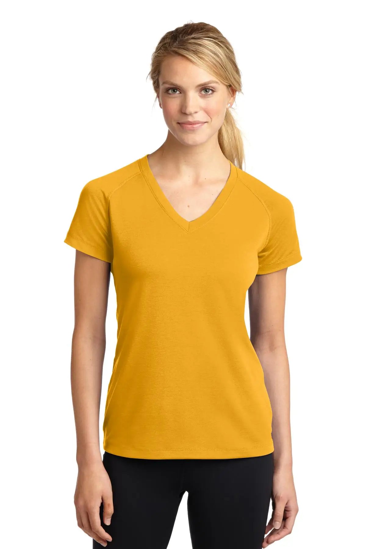 Sport-tek Lst700 Women’s Ultimate Performance V-neck - Gold - Ladies Xs