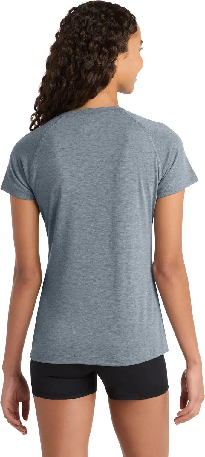Sport-tek Lst700 Women’s Ultimate Performance V-neck - Heather Gray