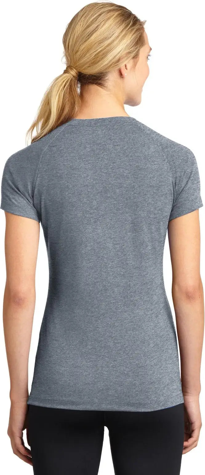 Sport-tek Lst700 Women’s Ultimate Performance V-neck - Heather Gray