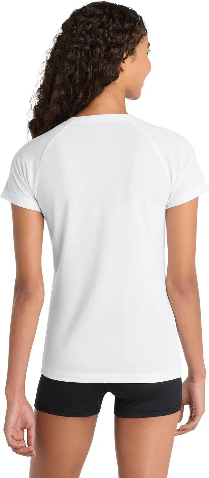 Sport-tek Lst700 Women’s Ultimate Performance V-neck - White
