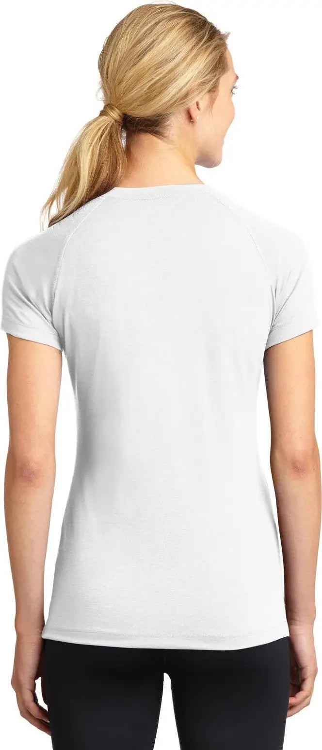 Sport-tek Lst700 Women’s Ultimate Performance V-neck - White