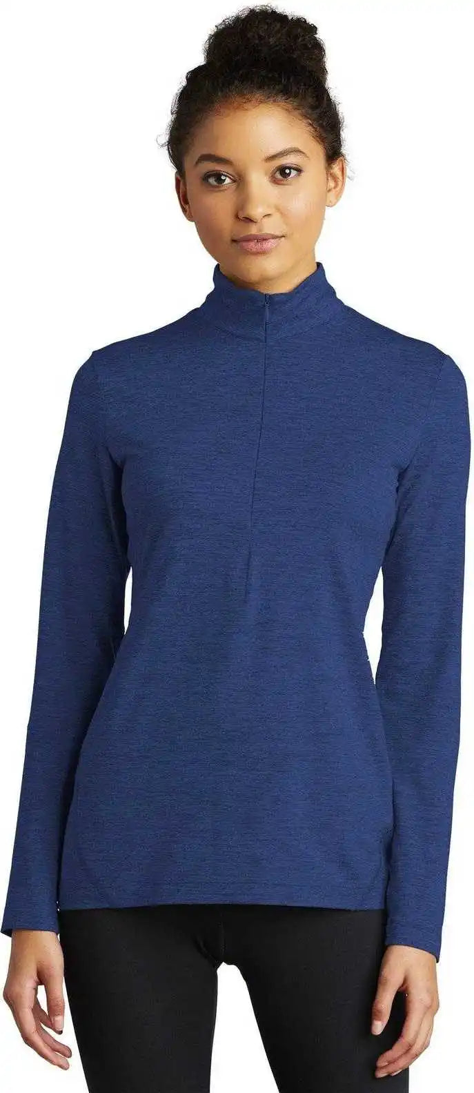 Sport-tek Lst711 Ladies Exchange 1.5 Long Sleeve 1/2 Zip - True Royal Heather
