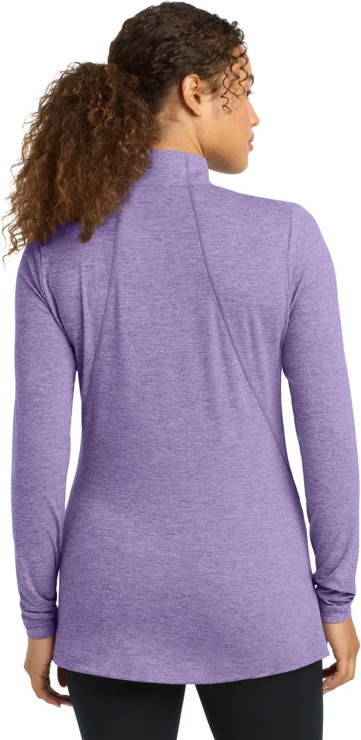 Sport-tek Lst711 Women’s Exchange 1.5 Long Sleeve 1/2-zip - Hyacinth Heather