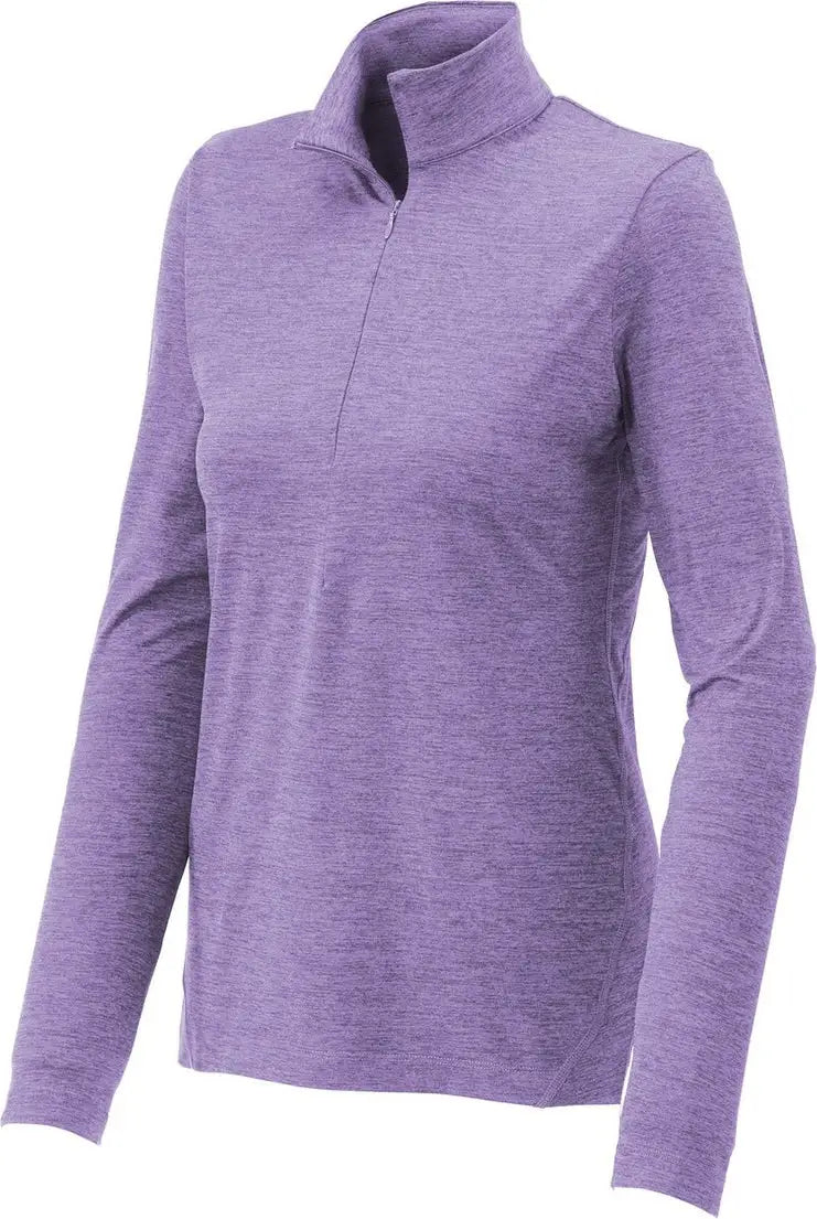 Sport-tek Lst711 Women’s Exchange 1.5 Long Sleeve 1/2-zip - Hyacinth Heather