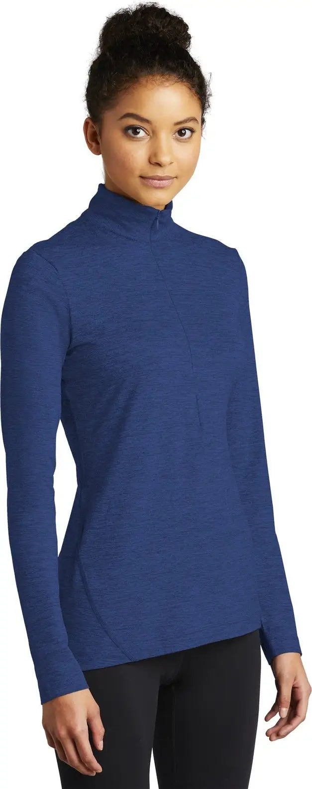 Sport-tek Lst711 Women’s Exchange 1.5 Long Sleeve 1/2-zip - True Royal Heather