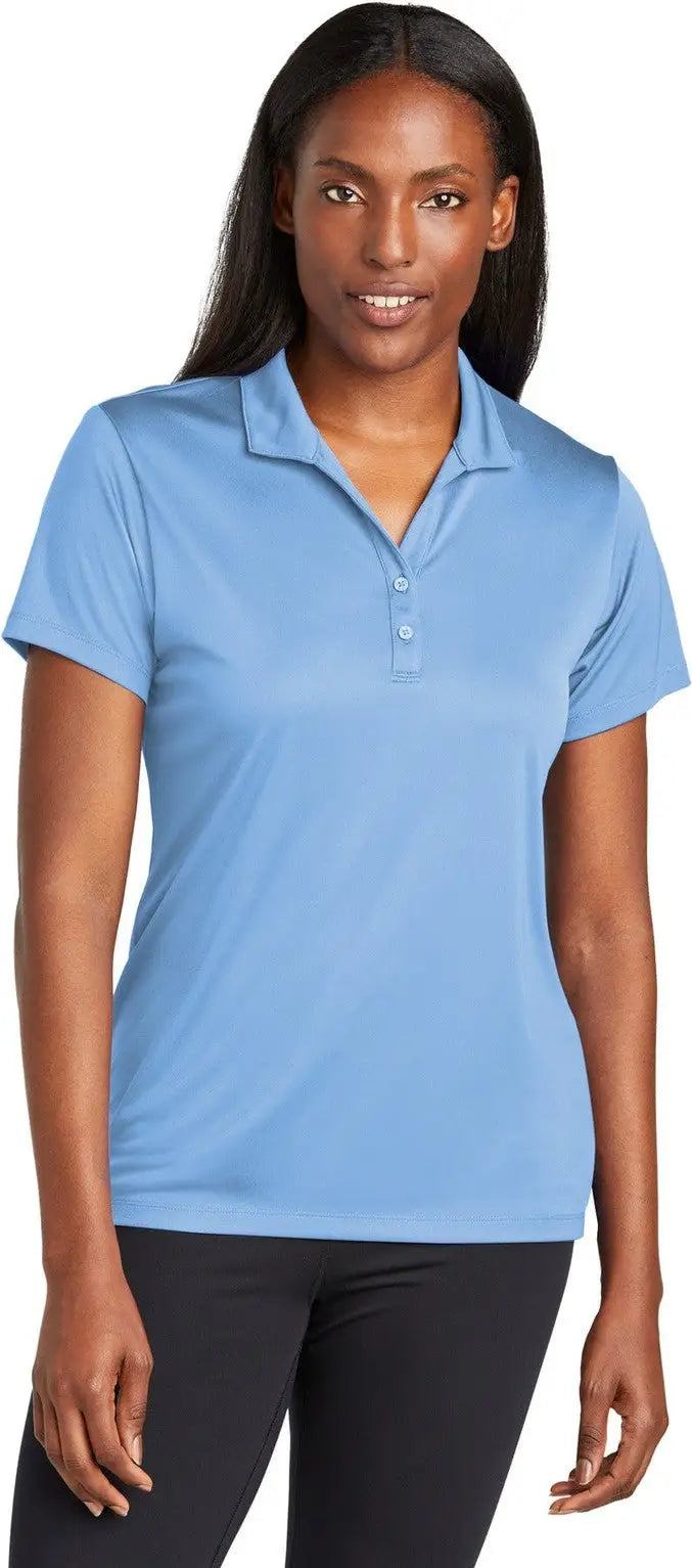 Sport-tek Lst725 Women’s Posicharge Re-compete Polo - Carolina Blue - Ladies Xs