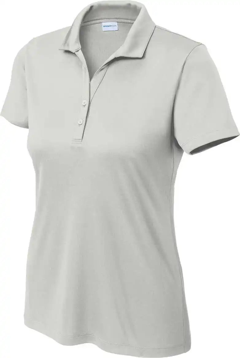 Sport Tek Lst725 Women’s Posicharge Re Compete Polo Silver