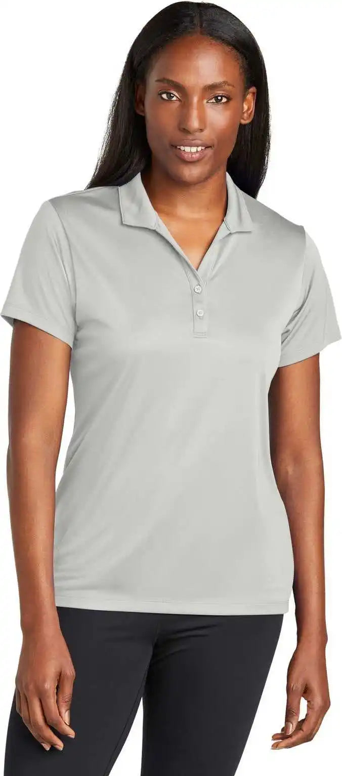 Sport Tek Lst725 Women’s Posicharge Re Compete Polo Silver