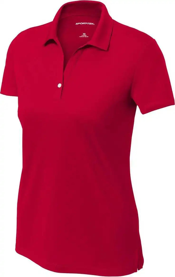 Sport Tek Lst740 Ladies Uv Micropique Polo Deep Red