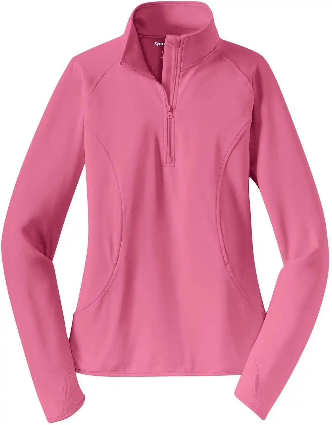 Sport-tek Lst850 Ladies Sport-wick Stretch 1/2-zip Pullover - Dusty Rose