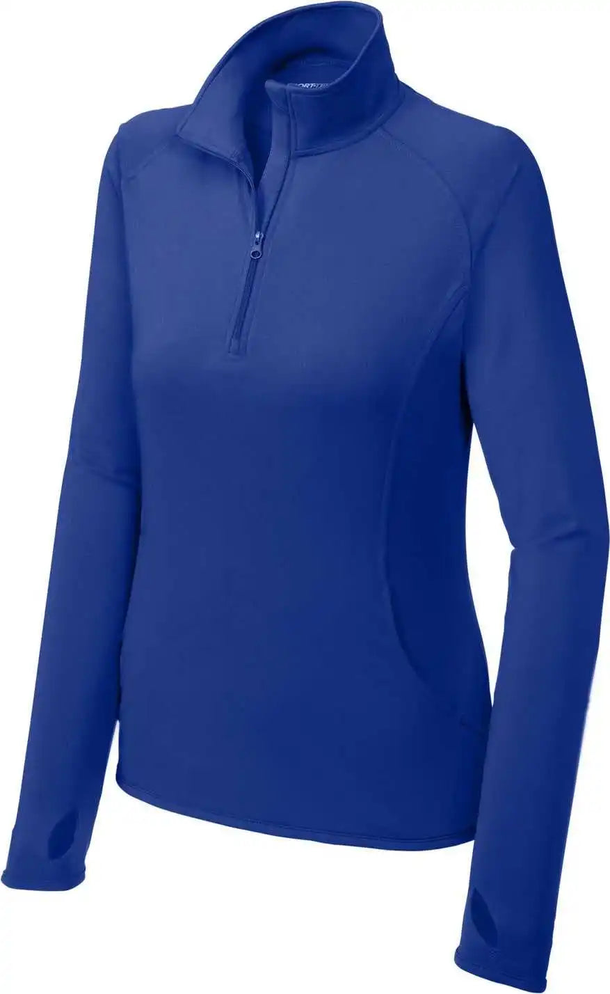 Sport-tek Lst850 Women’s Sport-wick Stretch 1/4-zip Pullover - True Royal